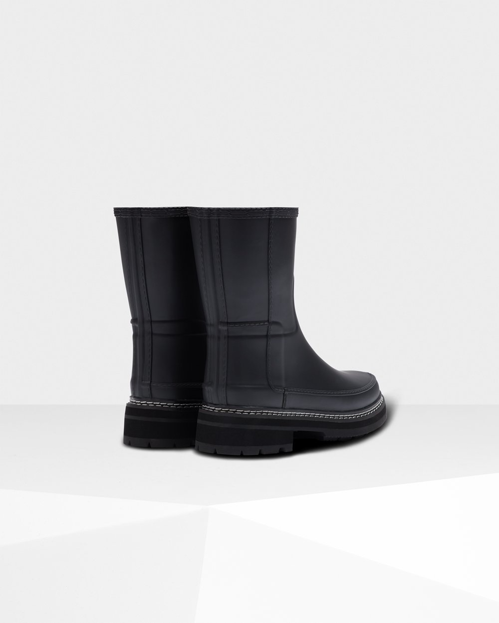 Galochas Curtas Hunter Feminina Pretas - Refined Stitch Detail - 87AKJPHYI